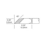 Metcal STTC-1173P Knife Solder Tip, 5.0mm Drawing