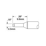 Metcal STTC-133 700 Series 90° Chisel Soldering Cartridge, 2.5mm