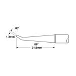 700 Series Long Reach 30° Bent Conical Solder Cartridge, 1.3 x 21.8mm