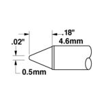 Metcal STTC-511 Conical Solder Cartridge, 0.5mm Drawing