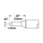 500 Series Conical Solder Cartridge, 1.0 x 9.9mm