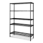 Metro 5ES181874NBL Black Super Erecta 5-Shelf Wire Shelving Rack, 18" x 18" x 74"