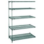 Metro 5AN317K3 Metroseal 3™ Epoxy Super Erecta® 5-Shelf Wire Shelving Add-On, 18" x 24" x 74"