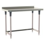 Metro TableWorx™ Stainless Steel Work Table with Type 304 Work Surface with Backsplash, Frame & Metroseal Gray Epoxy Coated Legs