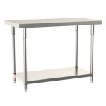 Metro TableWorx™ Stainless Steel Work Table with Type 304 Work Surface, Shelf Base & Legs