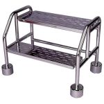 Palbam 2-STLD Stainless Steel Cleanroom Step Ladder, 2 Steps, 24.8" x 31.6" x 23.6"