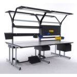 Production Basics 1243 Standard Laminate Quad Workstation, 30" x 36"