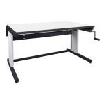 Production Basics Easy-Lift Dual Leg Workstation with ESD Laminate