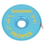 TechSpray 1802-100F #2 Pro-Wick Rosin Desoldering Braid, Yellow, 0.055