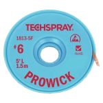 TechSpray 1806-100F #6 Pro-Wick Rosin ESD-Safe Desoldering Braid, Red, 0.193