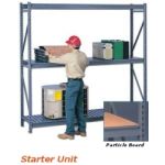 Tennsco BU-482472PS Bulk Storage Racks w/ Particle Board Decking Starter Unit, 48" x 24" x 72"