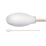 Texwipe TX720B Polyurethane Foam Covered Cotton Swab with Wood Handle, 6.063"