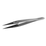 Tronex 3C-CB-SA-CH Precision Stainless Steel Tweezer with Replaceable Very Fine, Short Straight Carbon Fiber Tips