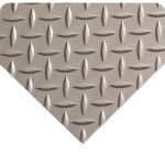 Wearwell 712 Diamond-Plate Military Switchboard Mat, Gray