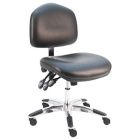 Lissner Washington Series Desk Height Cleanroom Chair with Large Seat & Back, Vinyl, Aluminum Base