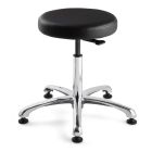 Bevco 3050C2-V Vinyl Class 100 Cleanroom Stool with Polished Aluminum Base, 15.5"-20.5"