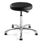 Bevco 3350C2-V Vinyl Class 100 Cleanroom Stool with Polished Aluminum Base, 18.5"-26"