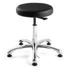 Bevco 3350E2-V Vinyl Class 100 Cleanroom ESD Stool with Polished Aluminum Base, 18.5"-26"