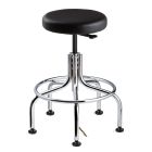 Bevco 3610E2-V Bench Height Class 100 Cleanroom ESD Stool with Tubular Steel Base, Vinyl