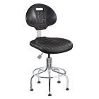 Bevco 7210C1 Everlast Desk Height Class 10 Cleanroom Chair with Tubular Steel Base, Polyurethane