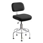 Bevco 8600 Doral Bench Height ESD Chair with Tubular Chrome Base, Fabric