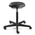 Bevco J3300 ErgoLux Jr. Mid-Height Backless Stool with 5-Star Base, Polyurethane