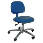 ndustrial Seating Series 60 Desk Height Cleanroom Chair with Polished Aluminum Base, Vinyl