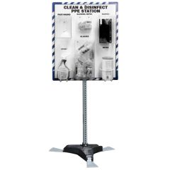 Clean & Disinfect PPE Station with Stand, 72" x 27"