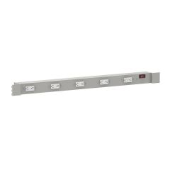 Arlink 4190 Single-Sided 15-Amp Power Beam with 8 Outlets, 42"