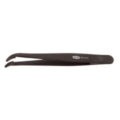 Aven Tools 18514 2AB Plastic Tweezers with 35&deg; Curved, Round Tips, 4.5" OAL