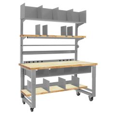 BenchPro Roosevelt Series Packing Station with 1.75" Oiled Butcher Block Work Surface