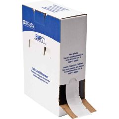 Brady Worldwide BM-30-427 Self-Laminating Vinyl Wire & Cable Labels, White/Clear, 0.75" x 1.5", Roll of 2,500