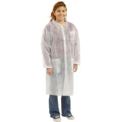 CleanPro® DLWH Polypropylene Disposable Lab Coat with 3 Pockets