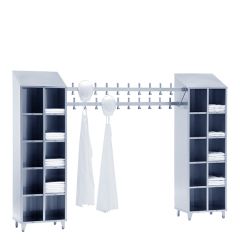 CleanPro&reg; Stainless Steel Assembled Box Locker with Wardrobe Unit