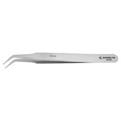 Excelta 103-SA ★★★ SMD Neverust® Stainless Steel Tweezer with 45° Angled, Paddle Grooved Robust Tips