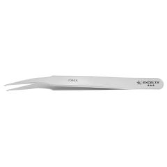 Excelta 104-SA ★★★ SMD/Off Set Neverust® Stainless Steel Tweezer with Wide, Paddle Grooved Robust Tips