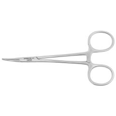 Excelta 36-SE &#9733;&#9733; Cleanroom-Safe Locking Hemostat with 25&deg; Curved, Serrated Jaw, 5.0" OAL 