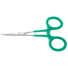 Excelta 36PH &#9733;&#9733; Locking Hemostat with Vinyl Coated Handles & 25&deg; Curved, Serrated Jaw, 5.0" OAL 