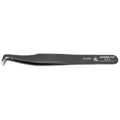 Excelta 54-MW Three Star 4.25" Angulated Carbon Steel Cutting Tweezer