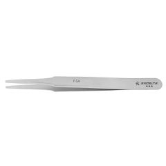 Excelta F-SA ★★★ SMD Tapered Neverust® Stainless Steel Tweezer with Straight, Broad Squared Duckbill Flat Tips