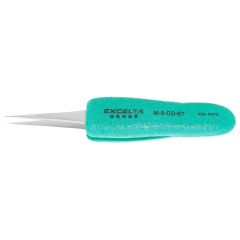 Excelta M-5-CO-ET &#9733;&#9733;&#9733;&#9733;&#9733; Miniature Cobaltima&reg; Tweezers with Ergo-Tweeze&reg; TealShield&trade; Grips & Tapered, Straight, Ultra-Fine, Pointed Tips