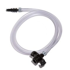 Adaptadores de jeringa de p&uacute;as negras est&aacute;ndar serie X con tubo OD, 10 cc, manguera de 3 pies