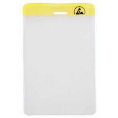 Menda 35014 ESD-Safe Vertical ID Holder, Yellow, 2" x 3.38"