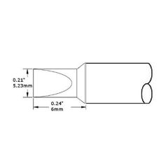 800 Series Extended Life 30&deg; Chisel Solder Cartridge, 1.8 x 10mm