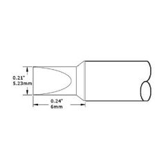 900 Series Extended Life 30&deg; Chisel Solder Cartridge, 1.8 x 10mm