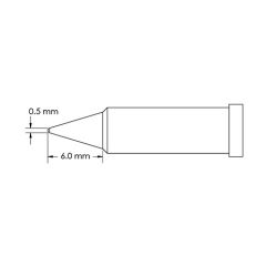 Power Conical Solder Tip, 0.5 x 6.0mm