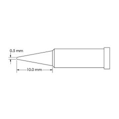 Conical Solder Tip, 0.5 x 10mm