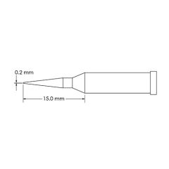 Metcal GT4-CN1502A Conical Sharp Soldering Tip, 0.2 x 15mm