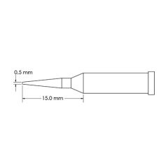 Metcal GT4-CN1505A-PK Conical Sharp Soldering Tip, 0.5 x 15mm (Pack of 10) Drawing