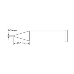 Conical Solder Tip, 0.5 x 10mm